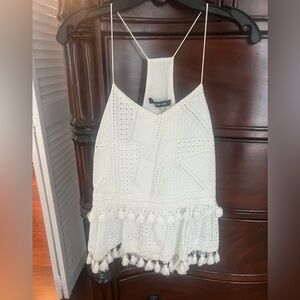 Beautiful white embellished tank